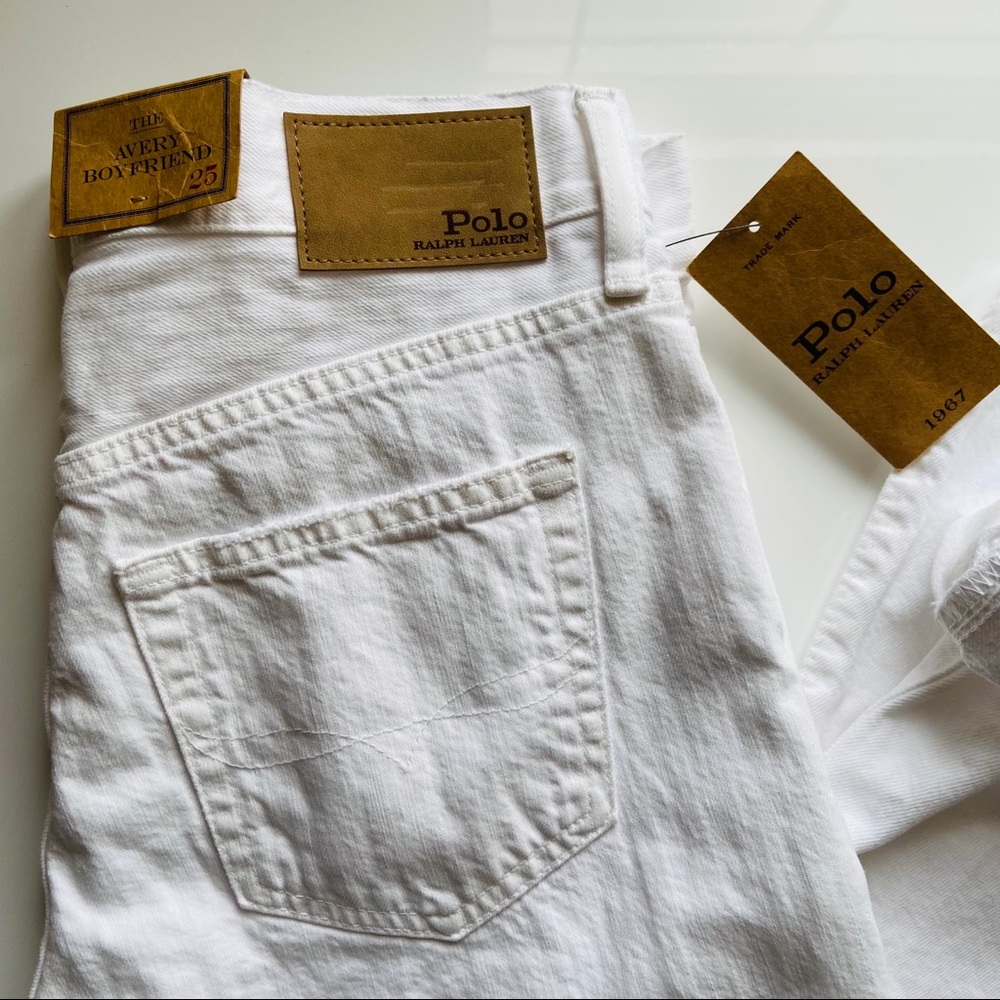 NWT RALPH LAUREN White Avery Boyfriend Jeans - Picture 6 of 8